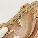 LOUIS VUITTON Monogram Vernis Alma BB Hand Bag Beige Dunne M90175 LV Auth 124804-14