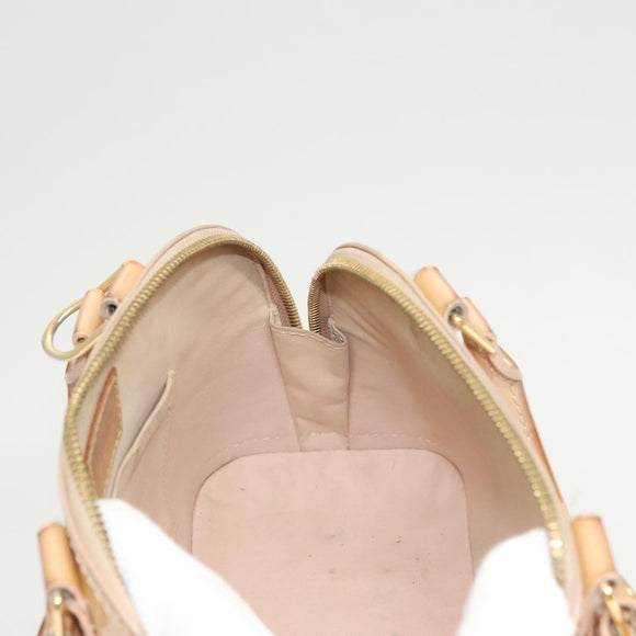 LOUIS VUITTON Monogram Vernis Alma BB Hand Bag Beige Dunne M90175 LV Auth 124804