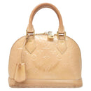 LOUIS VUITTON Monogram Vernis Alma BB Hand Bag Beige Dunne M90175 LV Auth 124804-2
