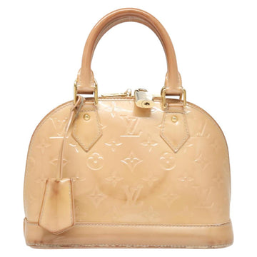 LOUIS VUITTON Monogram Vernis Alma BB Hand Bag Beige Dunne M90175 LV Auth 124804 - 0