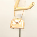 LOUIS VUITTON Monogram Vernis Alma BB Hand Bag Beige Dunne M90175 LV Auth 124804-23