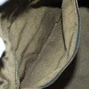 FENDI Zucca Canvas Vanity Pouch Black Brown Gold Auth 124810-21