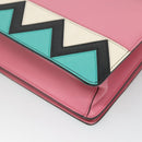 PRADA Shoulder Bag Leather Pink Gold Auth 124811-15