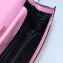PRADA Shoulder Bag Leather Pink Gold Auth 124811-18