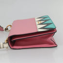 PRADA Shoulder Bag Leather Pink Gold Auth 124811-4