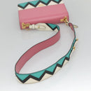 PRADA Shoulder Bag Leather Pink Gold Auth 124811-7