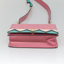 PRADA Shoulder Bag Leather Pink Gold Auth 124811-5