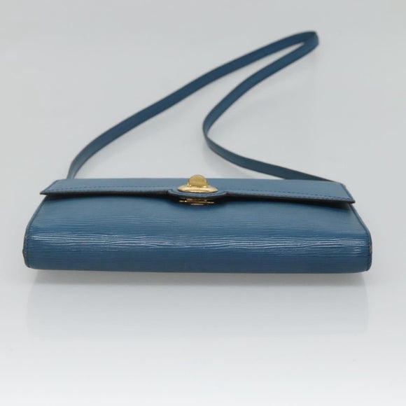 LOUIS VUITTON Epi Pochette Arche Shoulder Bag Blue M52575 LV Auth 124831