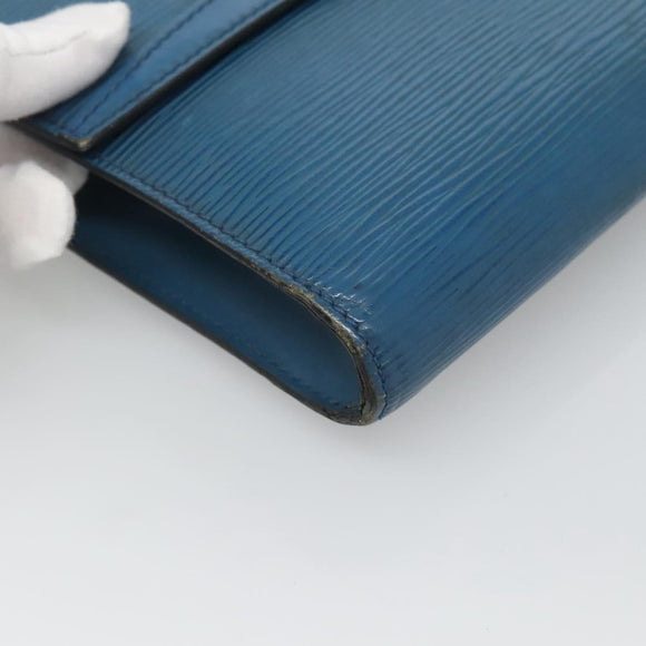 LOUIS VUITTON Epi Pochette Arche Shoulder Bag Blue M52575 LV Auth 124831