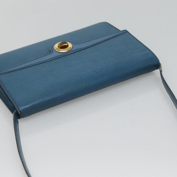 LOUIS VUITTON Epi Pochette Arche Shoulder Bag Blue M52575 LV Auth 124831