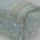 FENDI Zucca Canvas Hand Bag Light Blue Gold Auth 124832-10