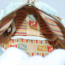 FENDI Zucca Canvas Hand Bag Light Blue Gold Auth 124832-19