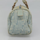 FENDI Zucca Canvas Hand Bag Light Blue Gold Auth 124832-5