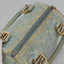 FENDI Zucca Canvas Hand Bag Light Blue Gold Auth 124832-6