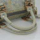 FENDI Zucca Canvas Hand Bag Light Blue Gold Auth 124832-7