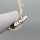 FENDI Zucchino Canvas Hand Bag Beige Silver Auth 124833-14