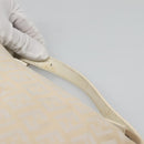 FENDI Zucchino Canvas Hand Bag Beige Silver Auth 124833-8