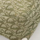 Christian Dior Trotter Canvas Tote Bag Khaki Silver Auth 124835-15