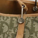 Christian Dior Trotter Canvas Tote Bag Khaki Silver Auth 124835-9