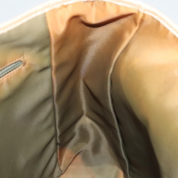 Christian Dior Trotter Canvas Tote Bag Khaki Silver Auth 124835