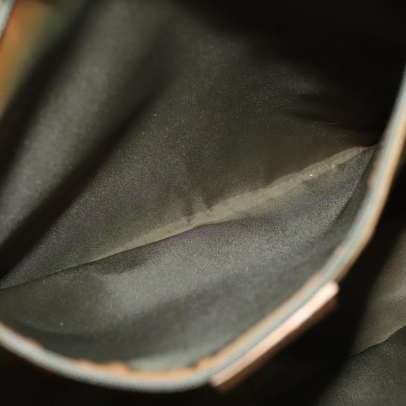 Christian Dior Trotter Canvas Tote Bag Khaki Silver Auth 124835