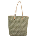 Christian Dior Trotter Canvas Tote Bag Khaki Silver Auth 124835-2