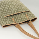 Christian Dior Trotter Canvas Tote Bag Khaki Silver Auth 124835-6