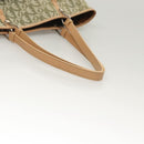 Christian Dior Trotter Canvas Tote Bag Khaki Silver Auth 124835-7