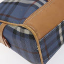 Burberrys Nova Check Shoulder Bag PVC Blue Gold Auth 124836-14
