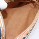 Burberrys Nova Check Shoulder Bag PVC Blue Gold Auth 124836-12