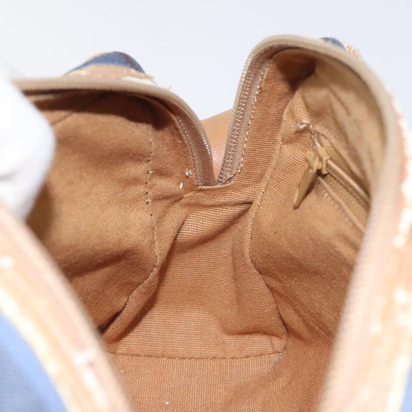 Burberrys Nova Check Shoulder Bag PVC Blue Gold Auth 124836