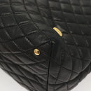 BALLY Shoulder Bag Leather Black Gold Auth 124841-15