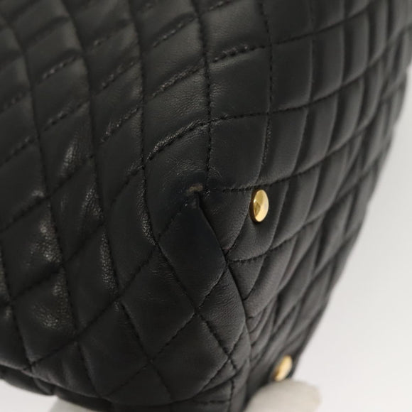 BALLY Shoulder Bag Leather Black Gold Auth 124841