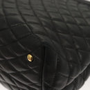 BALLY Shoulder Bag Leather Black Gold Auth 124841-17