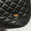 BALLY Shoulder Bag Leather Black Gold Auth 124841-18