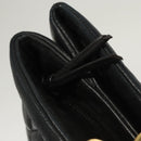 BALLY Shoulder Bag Leather Black Gold Auth 124841-9