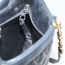 BALLY Shoulder Bag Leather Black Gold Auth 124841-25