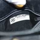 BALLY Shoulder Bag Leather Black Gold Auth 124841-12