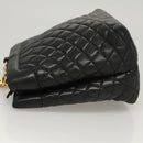 BALLY Shoulder Bag Leather Black Gold Auth 124841-4