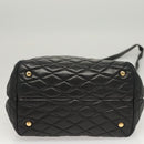 BALLY Shoulder Bag Leather Black Gold Auth 124841-5