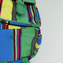 Gianni Versace Backpack Nylon Green Auth 124844-14