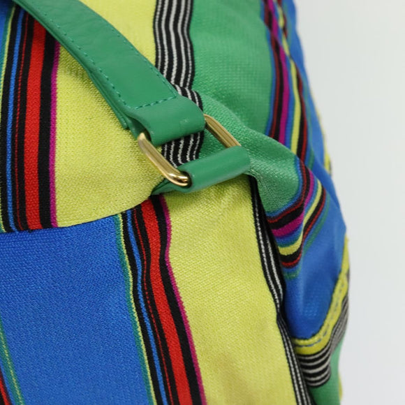 Gianni Versace Backpack Nylon Green Auth 124844