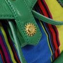 Gianni Versace Backpack Nylon Green Auth 124844-17