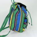 Gianni Versace Backpack Nylon Green Auth 124844-4