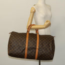 LOUIS VUITTON Monogram Keepall 55 Boston Bag M41424 LV Auth 124846-22