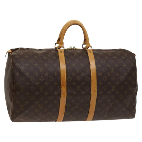 LOUIS VUITTON Monogram Keepall 55 Boston Bag M41424 LV Auth 124848
