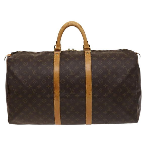 LOUIS VUITTON Monogram Keepall 55 Boston Bag M41424 LV Auth 124848
