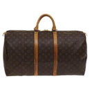 LOUIS VUITTON Monogram Keepall 55 Boston Bag M41424 LV Auth 124848-2