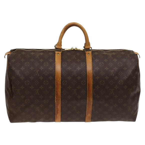 LOUIS VUITTON Monogram Keepall 55 Boston Bag M41424 LV Auth 124848