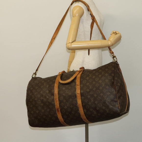 LOUIS VUITTON Monogram Keepall Bandouliere 60 Boston Bag M41412 LV Auth 124854